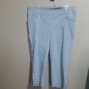 Women's Gray Capri Pants Plus Size 14